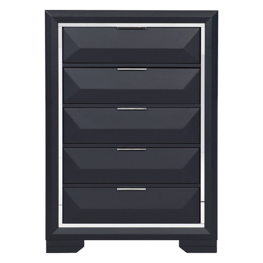 Homlegance Chest Rosemont Collection In Midnight Blue  Finish