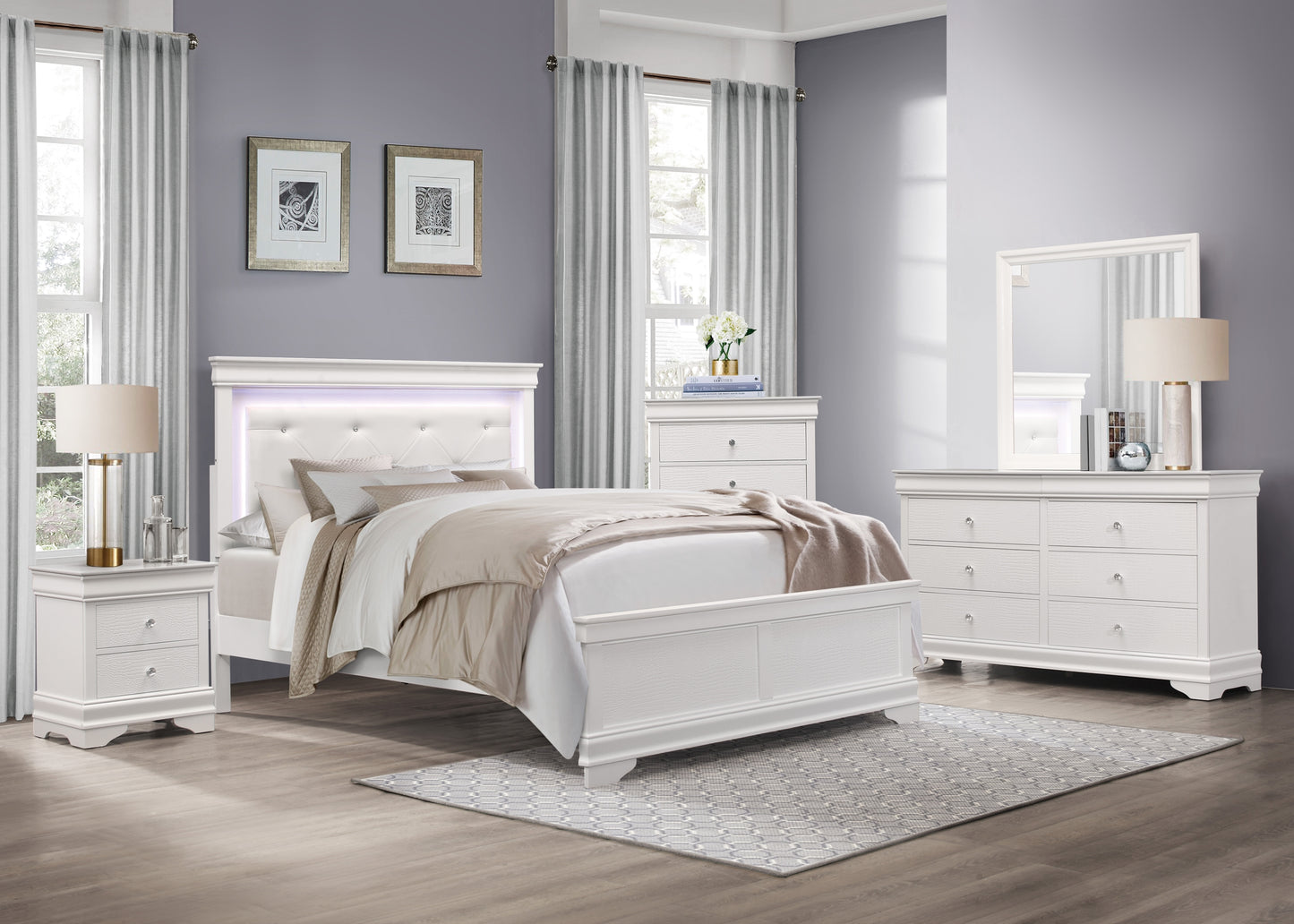 Homlegance Chest Lana Collection In White Finish