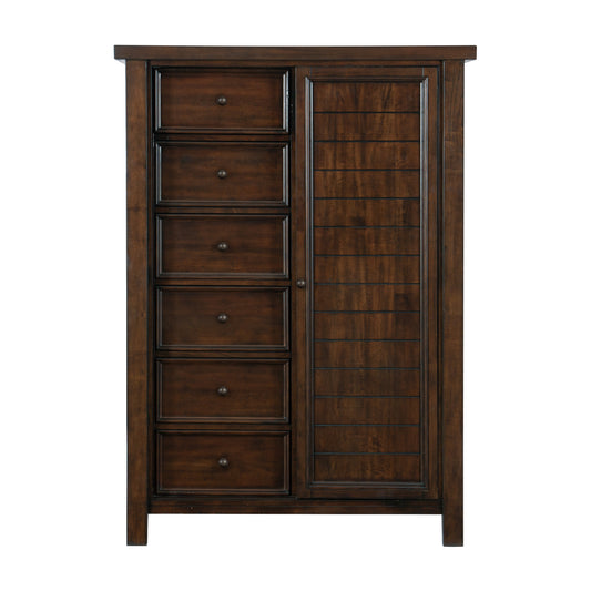 Homlegance Wardrobe Logandale Collection In Brown Finish