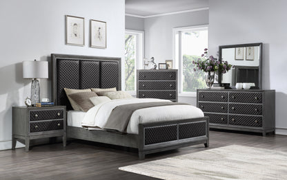 Homlegance Chest West End Collection In Wire-Brushed Gray Finish