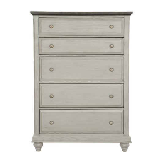 Homlegance Chest Mossbrook Collection In 2-Tone Finish Dark Brown And Light Gray