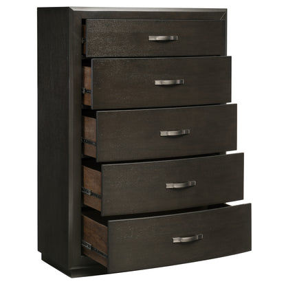 Homlegance Chest Hodgin Collection In Dark Charcoal Finish