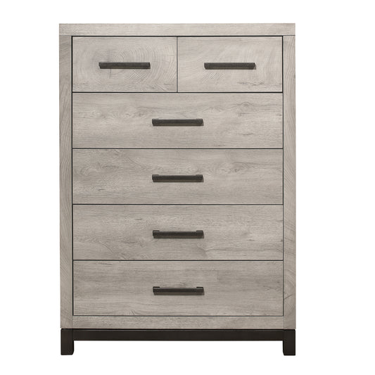 Homlegance Chest Zephyr Collection In 2-Tone Finish Light Gray And Gray