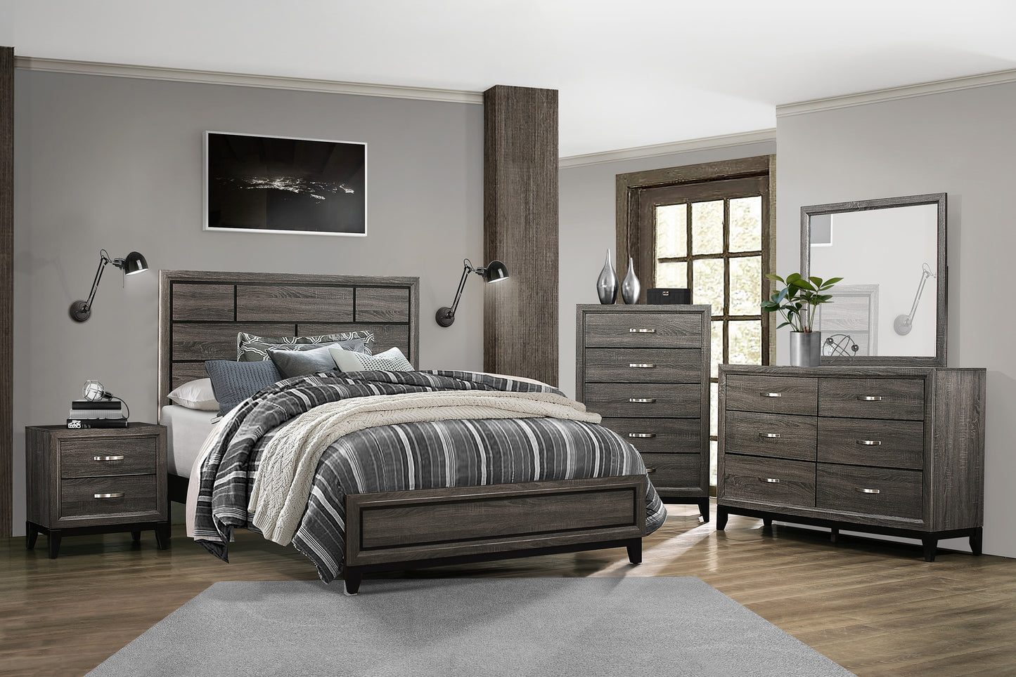 Homlegance Chest Davi Collection In Gray Finish