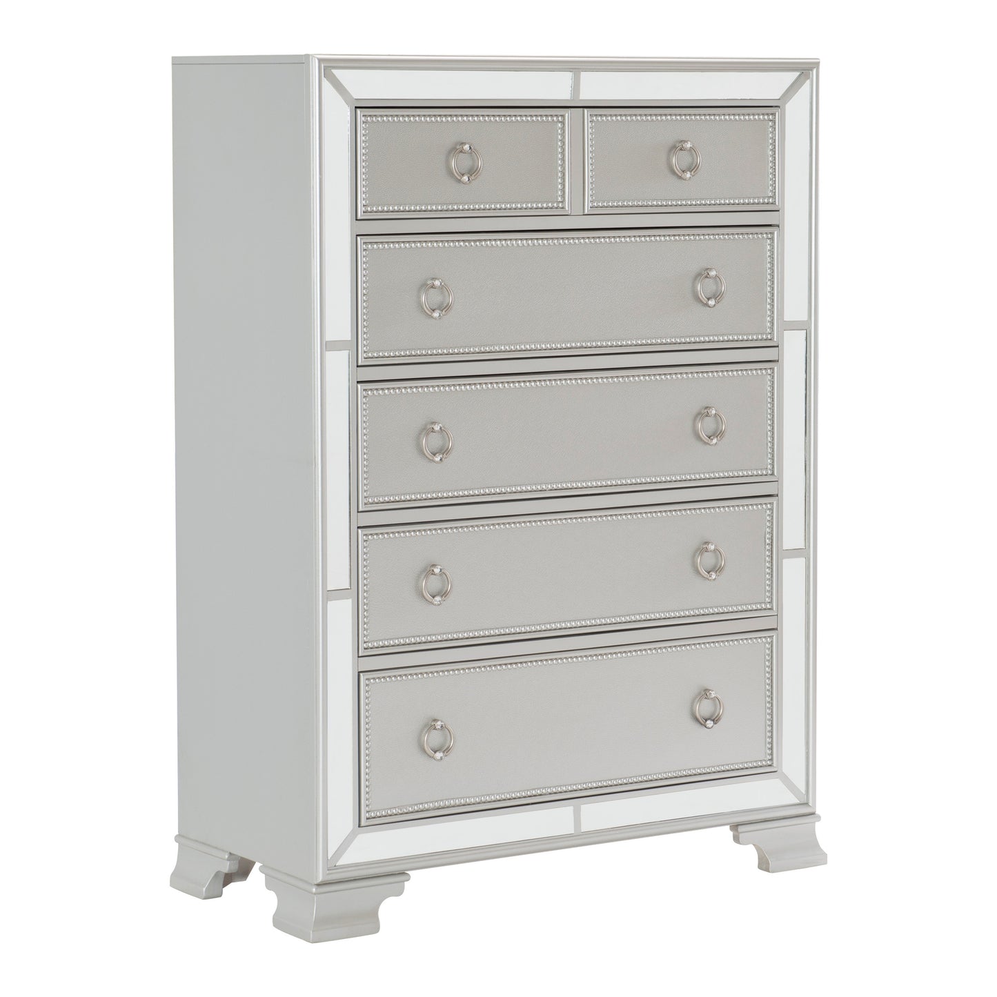 Homlegance Chest Avondale Collection In Silver Finish