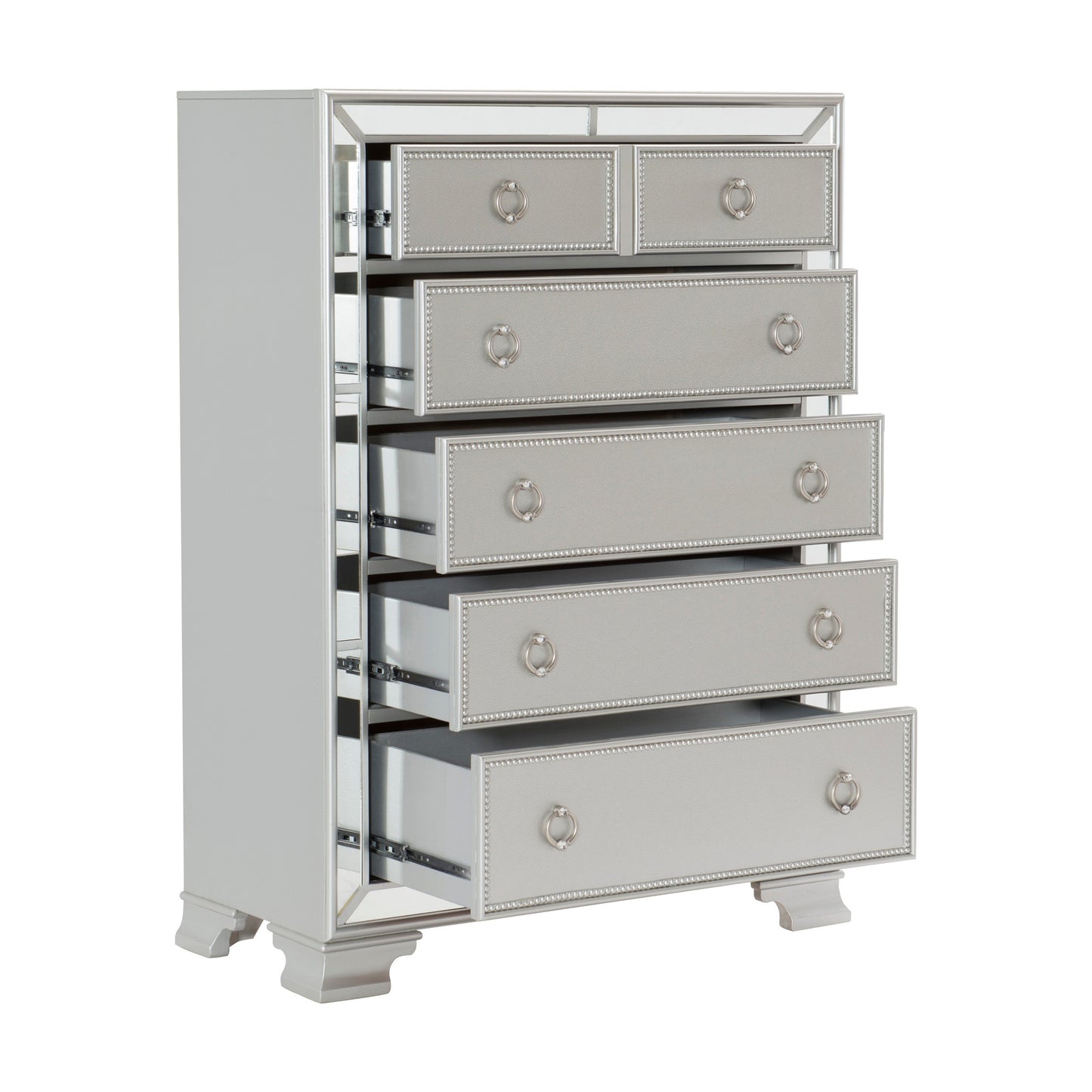 Homlegance Chest Avondale Collection In Silver Finish