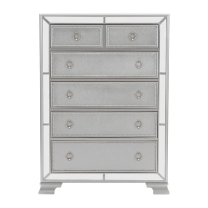 Homlegance Chest Avondale Collection In Silver Finish