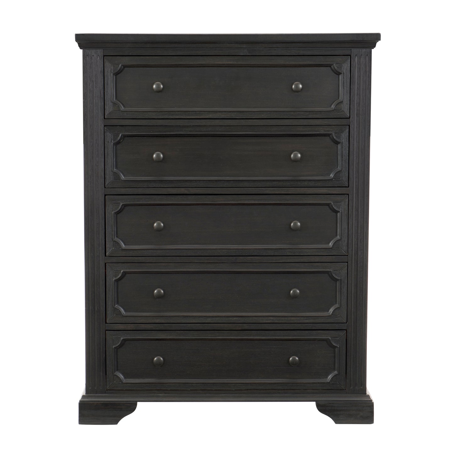 Homlegance Chest Bolingbrook Collection In Wire-Brushed Charcoal Finish