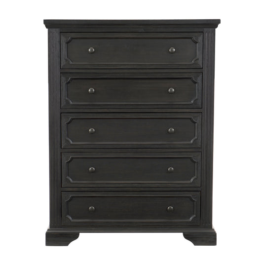 Homlegance Chest Bolingbrook Collection In Wire-Brushed Charcoal Finish