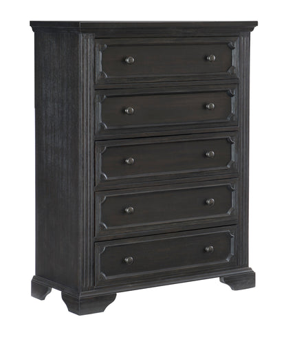 Homlegance Chest Bolingbrook Collection In Wire-Brushed Charcoal Finish