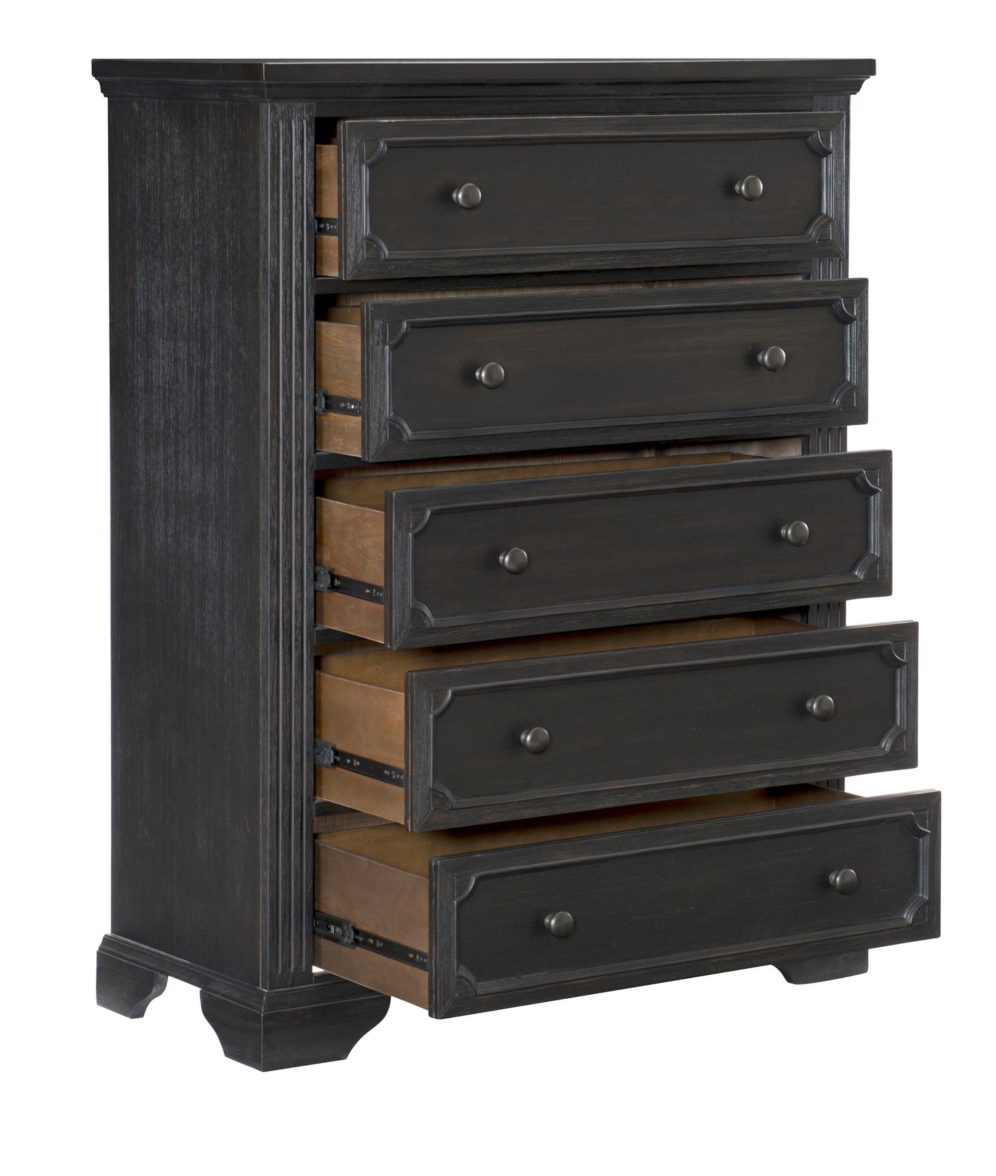 Homlegance Chest Bolingbrook Collection In Wire-Brushed Charcoal Finish