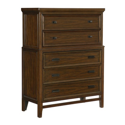 Homlegance Chest Frazier Park Collection In Brown Cherry Finish