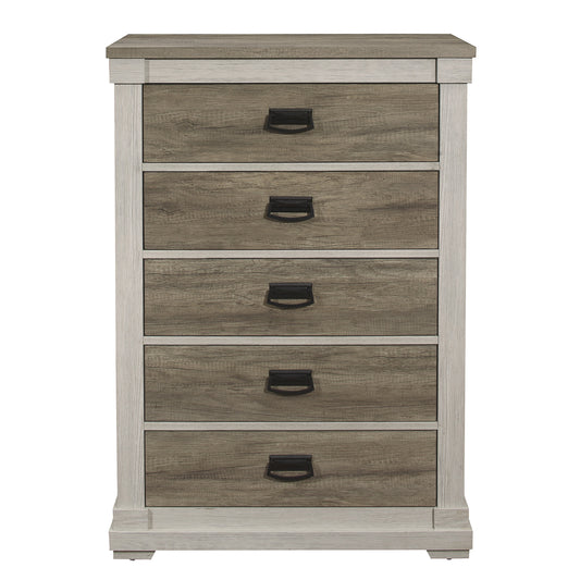 Homlegance Chest Arcadia Collection In 2-Tone Finish White And Weathered Gray