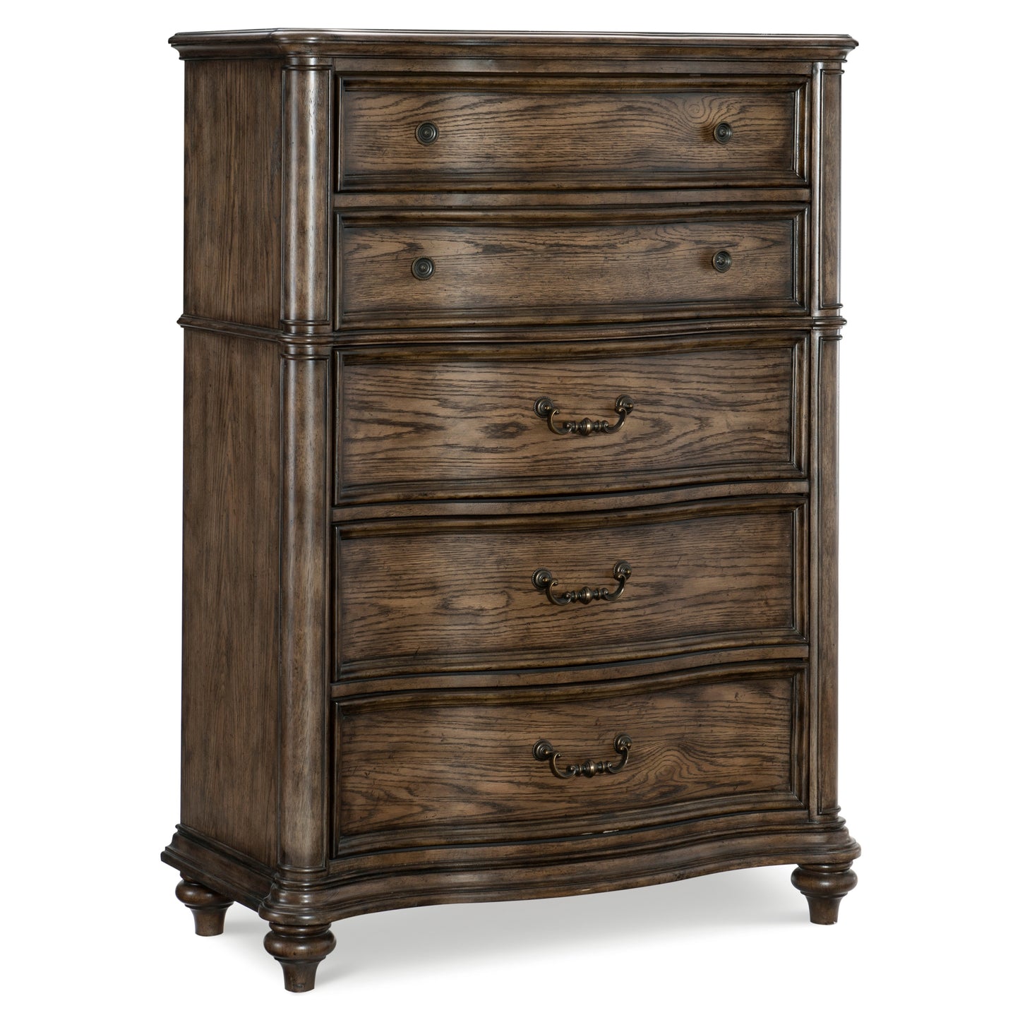 Homlegance Chest Heath Court Collection In Brown Oak Finish