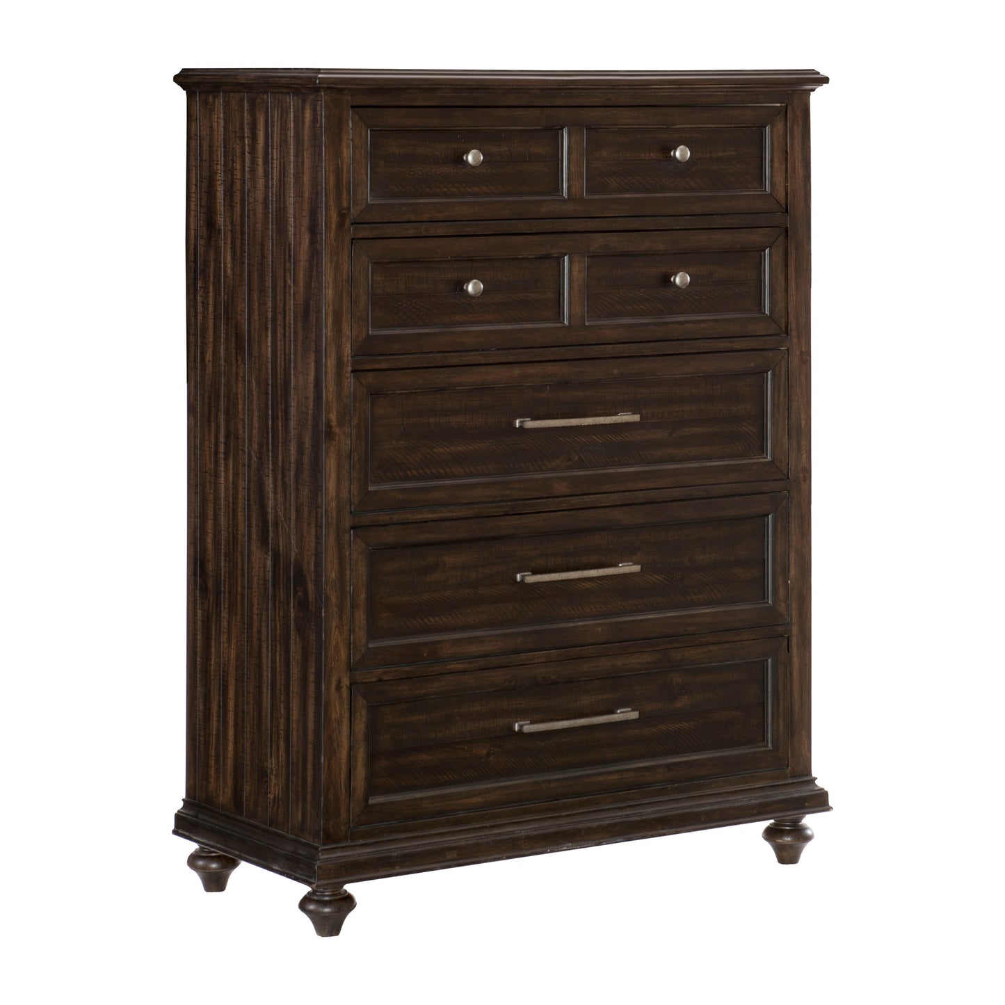 Homlegance Chest Cardano Collection In Driftwood Charcoal Finish