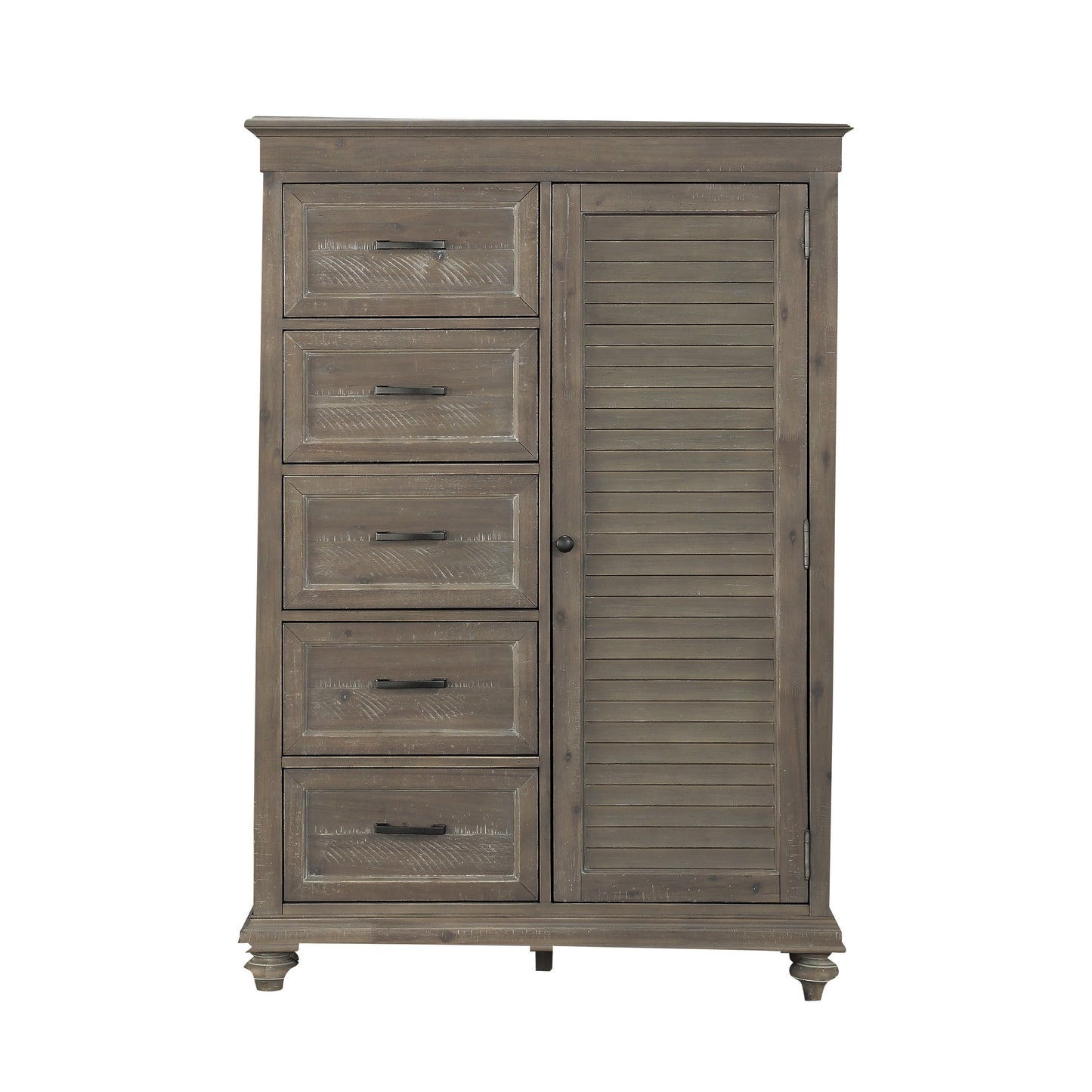 Homlegance Wardrobe Chest Cardano Collection In Driftwood Light Brown Finish