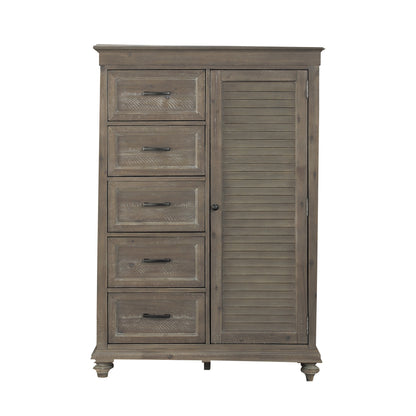 Homlegance Wardrobe Chest Cardano Collection In Driftwood Light Brown Finish