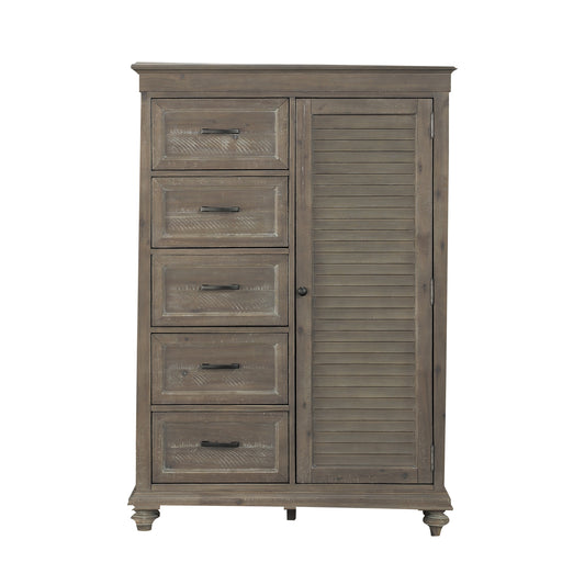 Homlegance Wardrobe Chest Cardano Collection In Driftwood Light Brown Finish