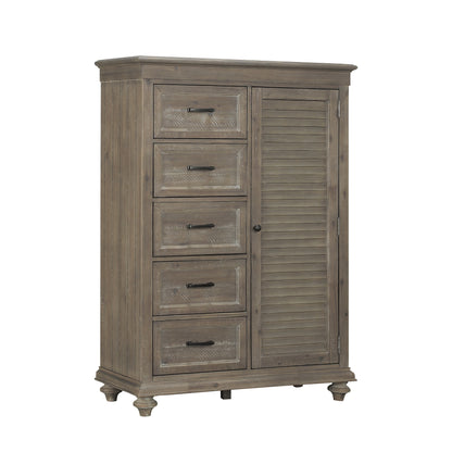 Homlegance Wardrobe Chest Cardano Collection In Driftwood Light Brown Finish