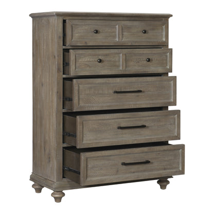 Homlegance Chest Cardano Collection In Driftwood Light Brown Finish