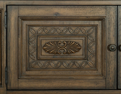 Homlegance Chest Rachelle Collection In Weathered Pecan Finish