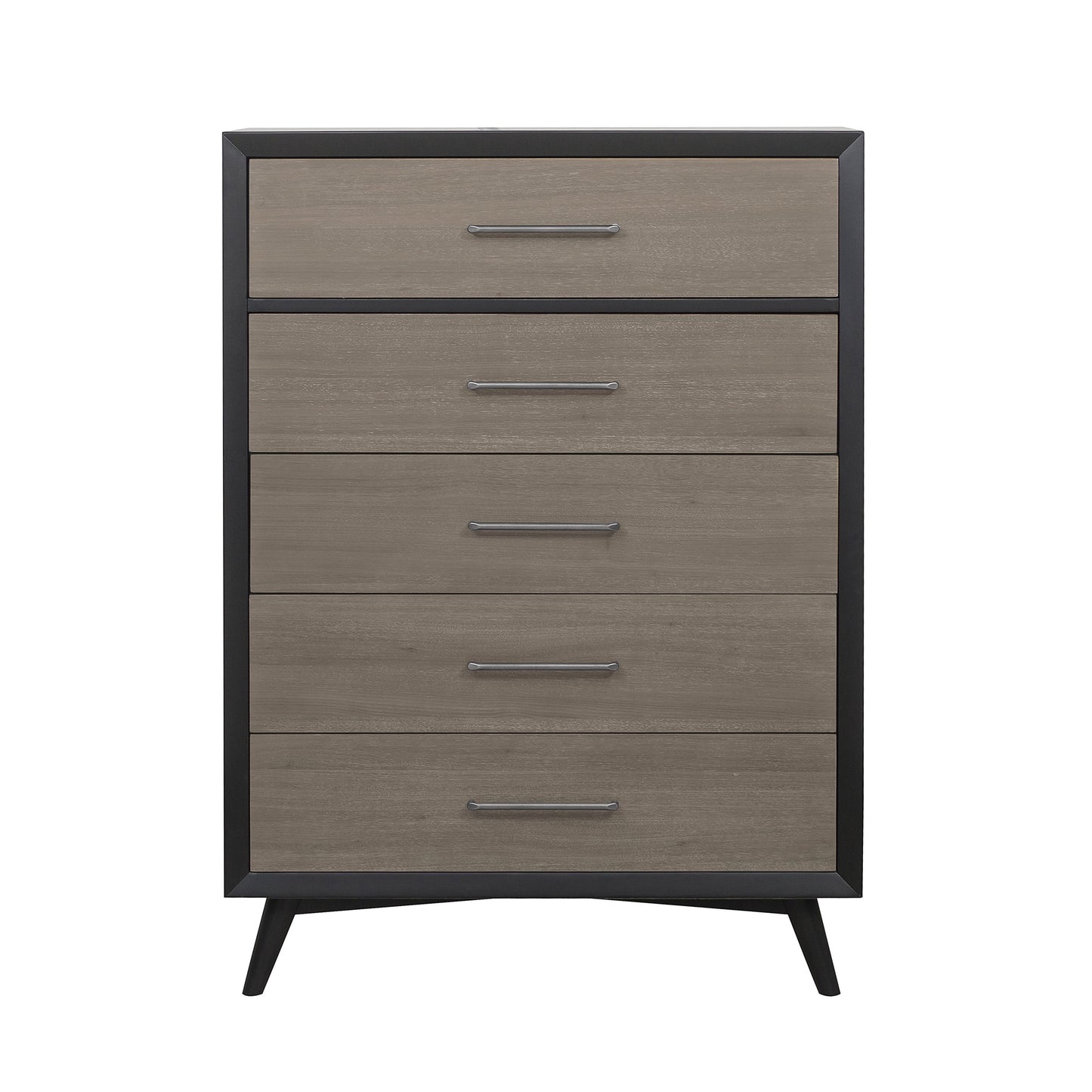 Homlegance Chest Raku Collection In 2-Tone Finish Gray And Black