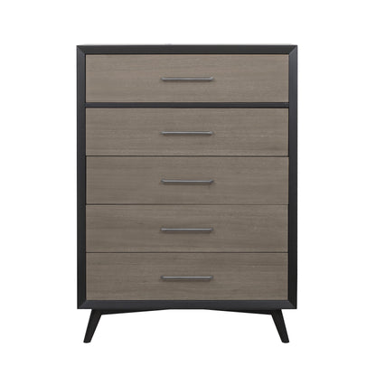 Homlegance Chest Raku Collection In 2-Tone Finish Gray And Black