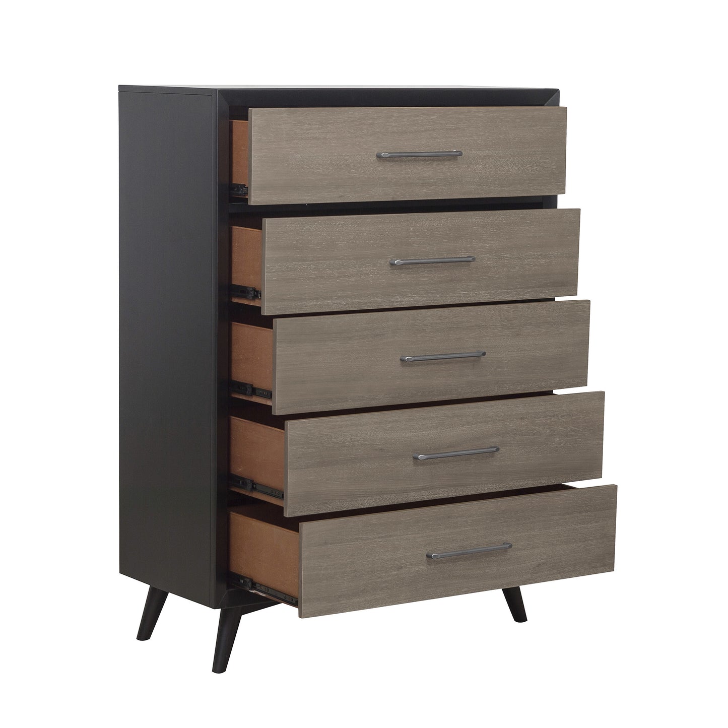 Homlegance Chest Raku Collection In 2-Tone Finish Gray And Black