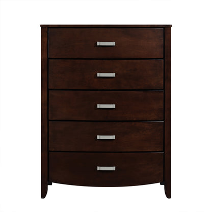 Homlegance Chest Lyric Collection In Dark Cherry Finish