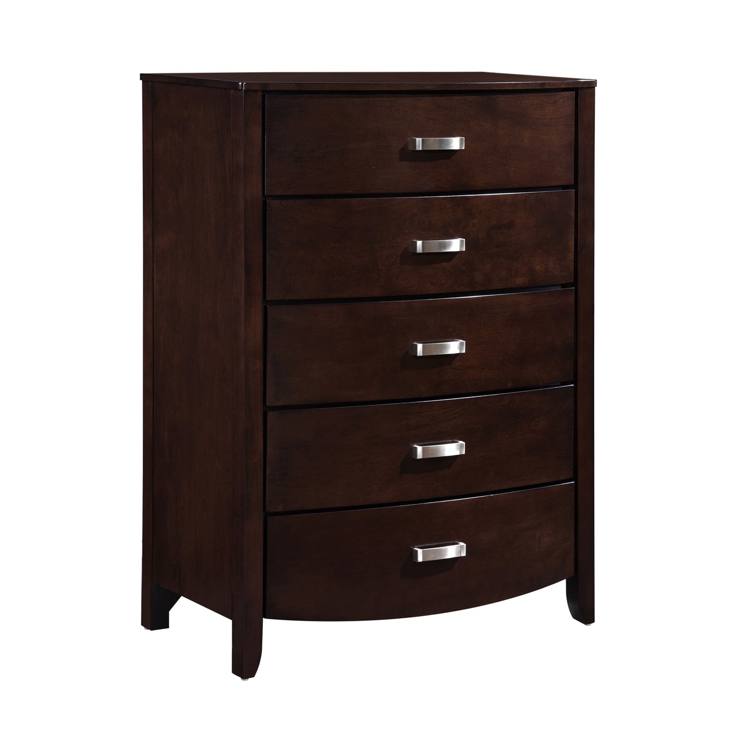 Homlegance Chest Lyric Collection In Dark Cherry Finish