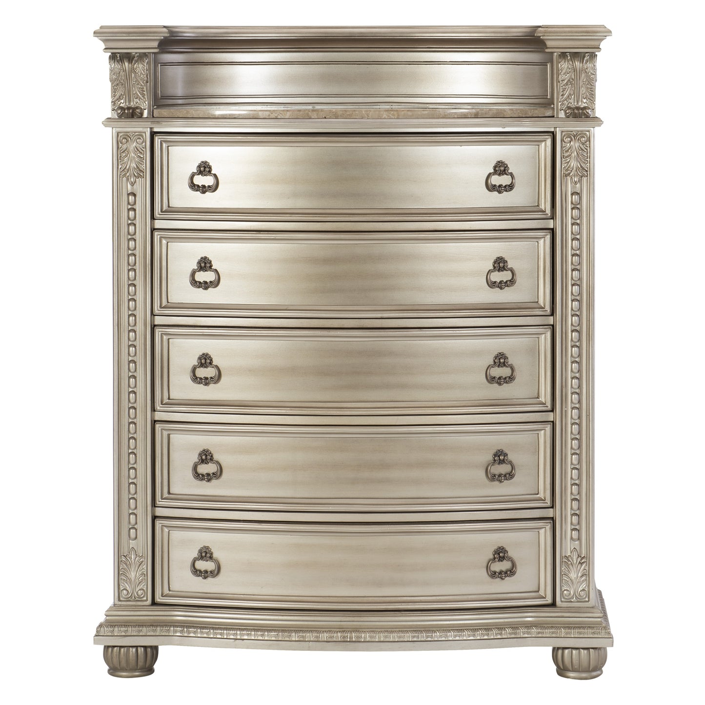 Homlegance Chest Cavalier Collection In Silver Finish