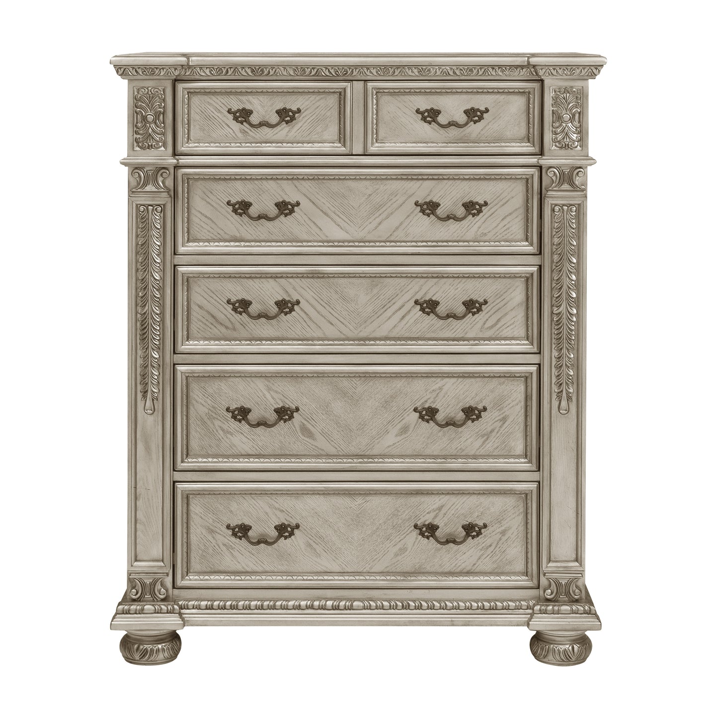 Homlegance Chest Catalonia Collection In Platinum Gold Finish