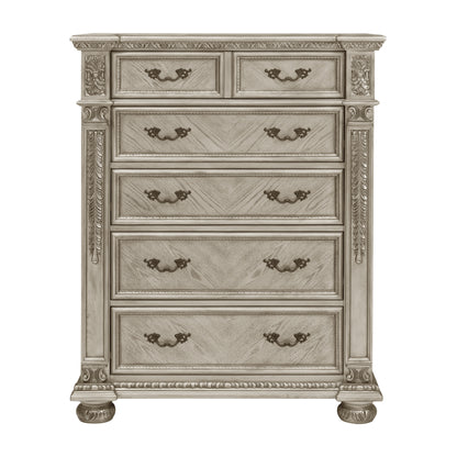 Homlegance Chest Catalonia Collection In Platinum Gold Finish