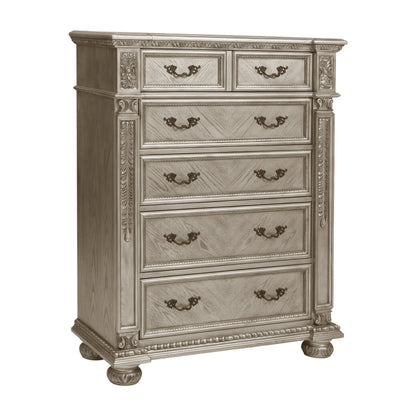 Homlegance Chest Catalonia Collection In Platinum Gold Finish