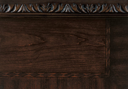 Homlegance Chest Catalonia Collection In Dark Cherry Finish With Gold Tipping