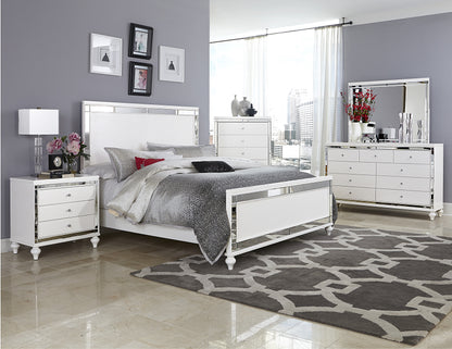 Homlegance Chest Alonza Collection In Metallic White Finish