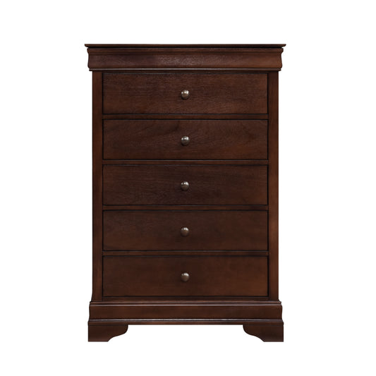 Homlegance Chest, Hidden Drawer Abbeville Collection In Cherry Finish