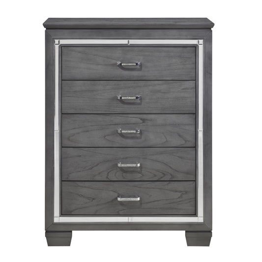Homlegance Chest Allura Collection In Gray Finish