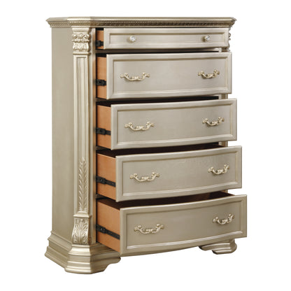 Homlegance Chest Antoinetta Collection In Champagne Finish