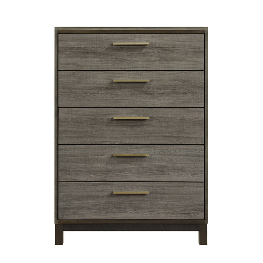 Homlegance Chest Vestavia Collection In 2-Tone Finish Antique Gray And Dark Brown