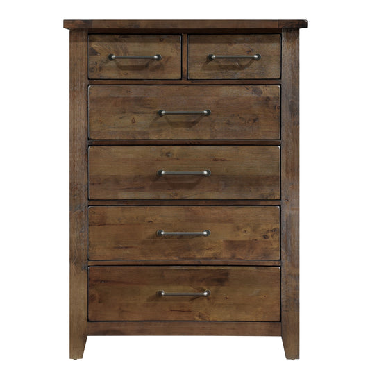 Homlegance Chest Jerrick Collection In Burnished Brown Finish