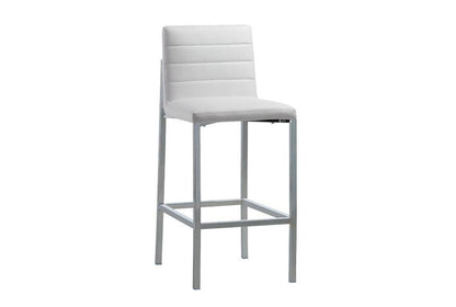 Modus Amalfi 5PC 54" Round Counter Tbl & 4 Metal Back Stool Set-White