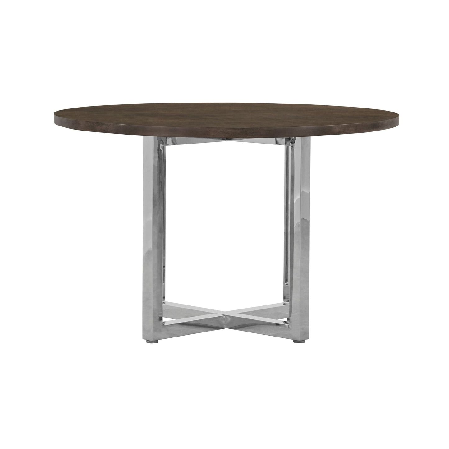 Modus Amalfi 48" Round Table w Wood Top in Taupe