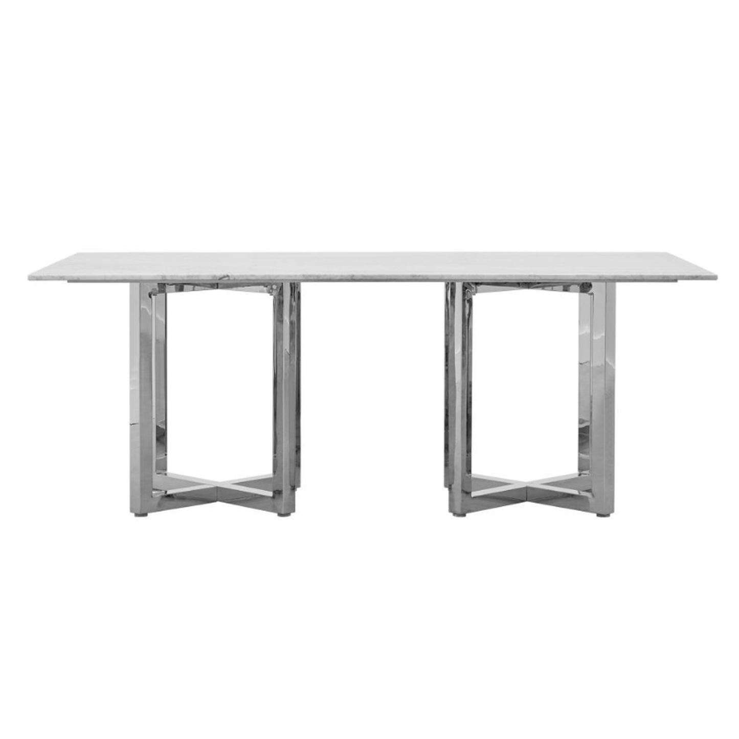 Modus Amalfi 78" Rectangle Table w Marble Top in Taupe