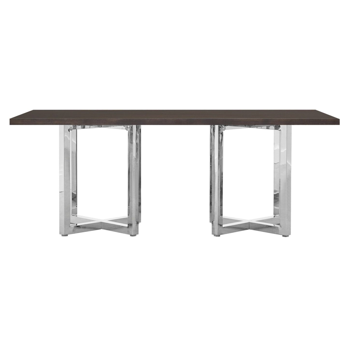 Modus Amalfi 78" Rectangle Table w Wood Top in Taupe