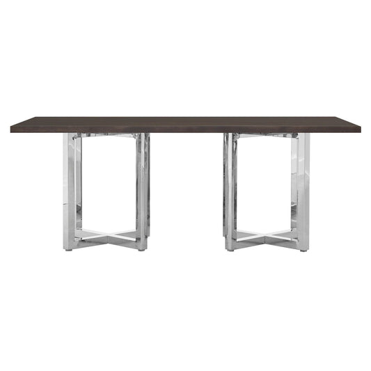Modus Amalfi 78" Rectangle Table w Wood Top in Taupe