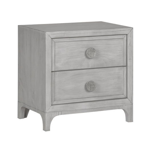 Modus Boho Chic Nightstand in Washed White
