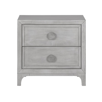 Modus Boho Chic Nightstand in Washed White