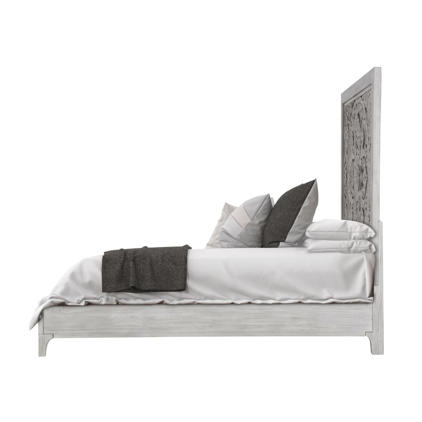 Modus Boho Chic Cal King Bed in Washed White
