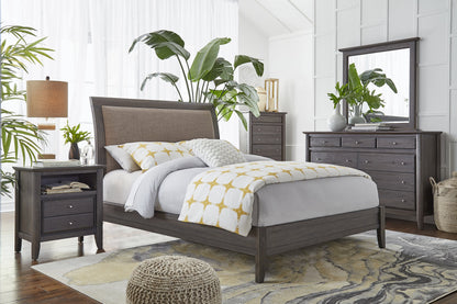 Modus City II 5PC Full Bedroom Set w 2 Nightstand in Dolphin